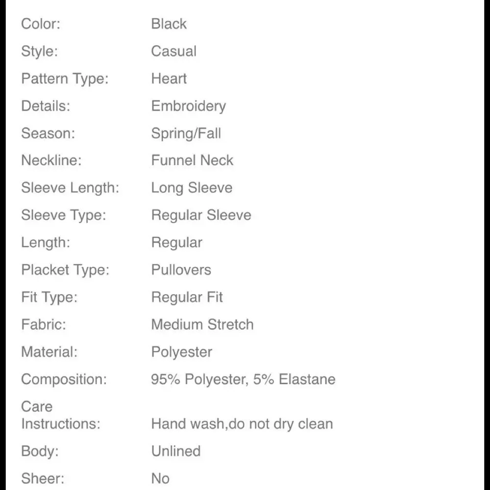 🆕 Heart Embroidered Mock Neck Tee - Picture 4 of 4